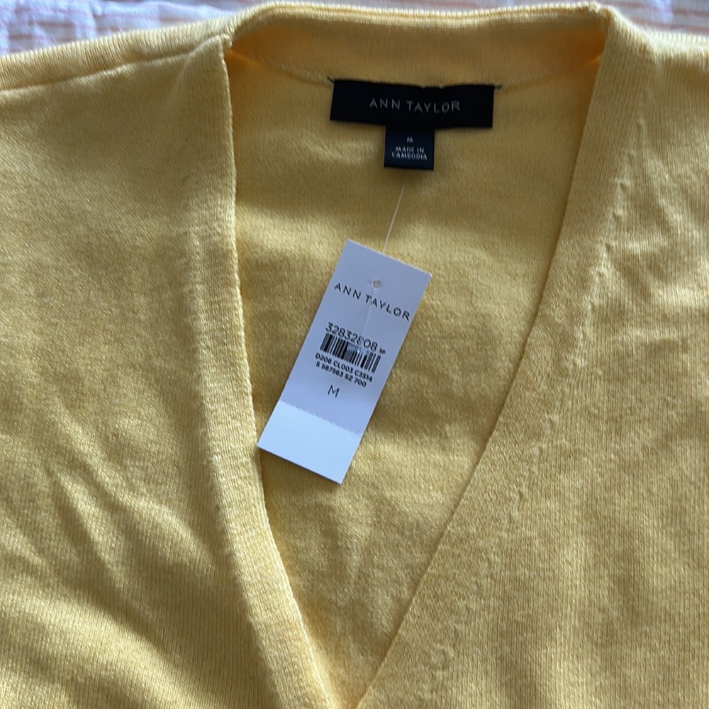 Buttery soft Ann Taylor faux wrap sweater